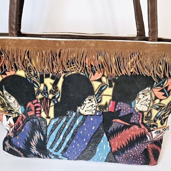 El Paso Saddle Bag Handbag feat: Amado Pena Art on Canvas Southwest Design Bag - Picture 2 of 13
